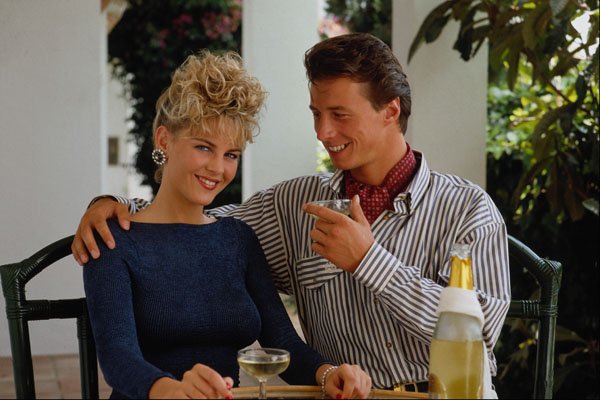 702060 Caroline And Mark Drinking Champagne On Villa Patio A4 Photo Print