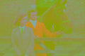 702061 Lindsey And Mark In Riding Outfits By The Horse Stables A4 Photo Print