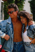 702062 Mark And Helen In Jean Jackets A4 Photo Print