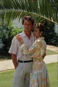 702065 Martin And Kate In Summer Clothes By The Palm Trees A4 Photo Print