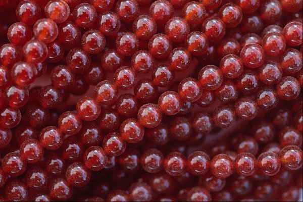 703008 Red Beads A4 Photo Print