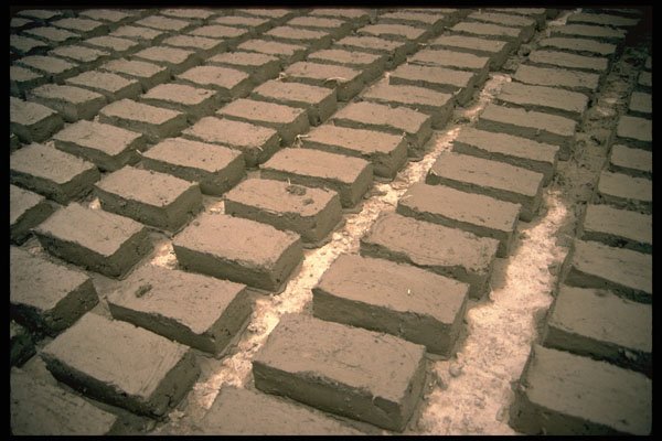 703031 Drying Mud Bricks A4 Photo Print