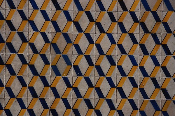703035 Tiled Wall, Lisbon, Portugal A4 Photo Print