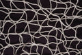 703052 White String On Black Background A4 Photo Print
