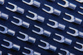 703055 Rows Of Spade Connectors A4 Photo Print