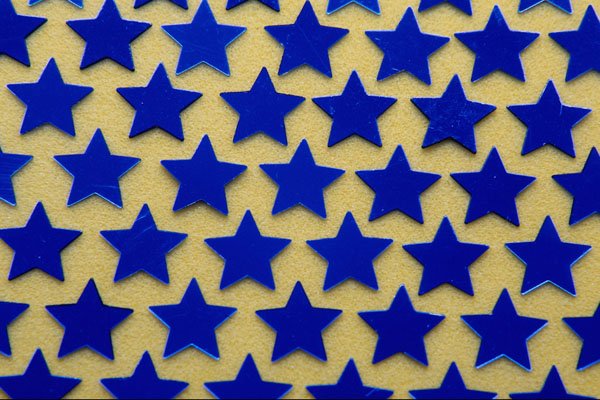 703059 Background Of Blue Stars A4 Photo Print