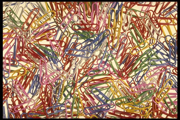 703086 Small Paperclips A4 Photo Print