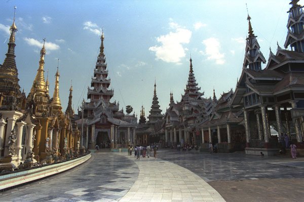 705044 At Shwedagon Pagoda, Yangon, Myanmar A4 Photo Print
