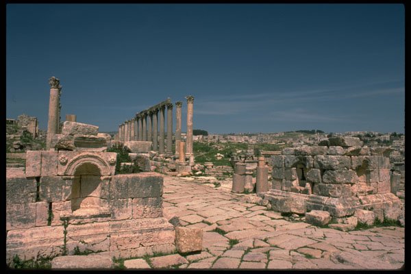 705048 Ruins Along South Colonnade Street, Jarash, Jordan A4 Photo Print