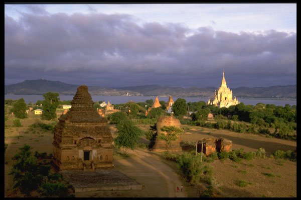 705054 Temples And The Irrawaddy River, Pagan, Myanmar A4 Photo Print