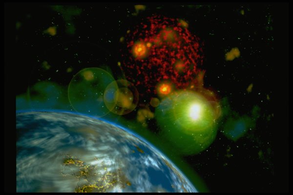 706003 Space Odyssey, Computer Generated Landscape A4 Photo Print