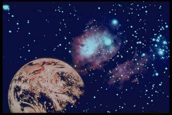706008 Earth Placed Over Starscape Background A4 Photo Print