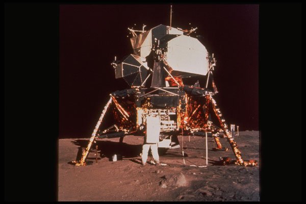 706017 Apollo II, Buzz Aldrin Unloads Experiments, Courtesy NASA A4 Photo Print