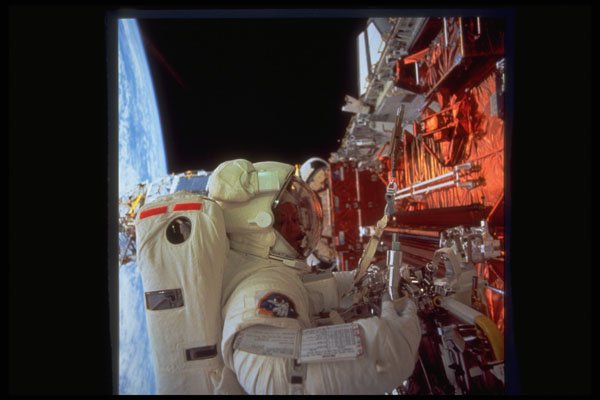 706041 Astronaut Kathryn Thornton Works With Equipment, Courtesy NASA A4 Photo Print