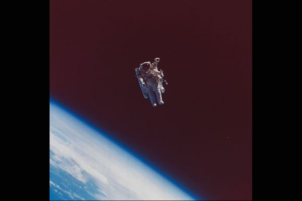 706099 Astronaut In Space, Courtesy NASA A4 Photo Print
