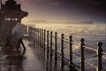 708000 Storm, Blackpool Promenade A4 Photo Print