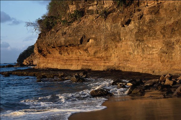 708027 Golden Cliff A4 Photo Print