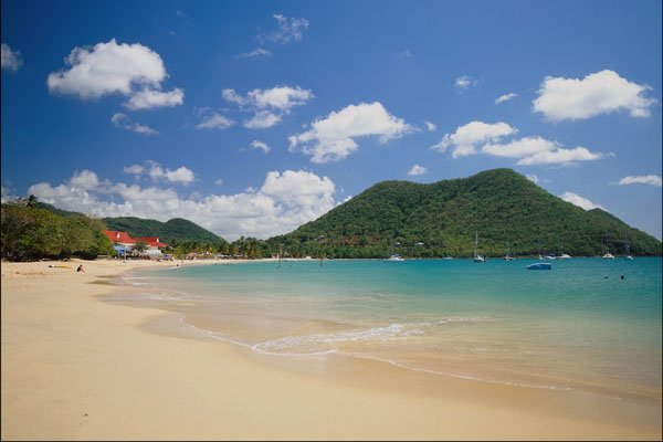 708044 Reduit Beach, Rodney Bay, St. Lucia A4 Photo Print