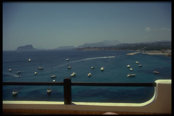 708048 Sunday Boating From Casa Sundial, Moraira, Spain A4 Photo Print