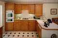 708067 Kitchen Interior With Breakfast Bar And Oven A4 Photo Print