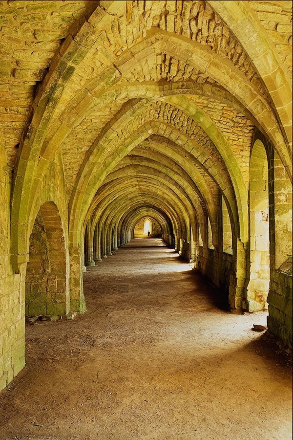 708094 The Cloisters, Fountains Abbey, North Yorkshire, U.K. A4 Photo Print
