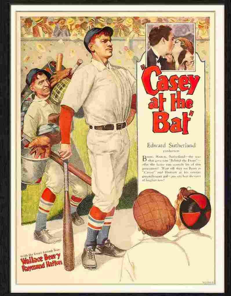 709 02 casey at the bat baseball poster Advert A4 Photo Print