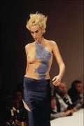 709002 Alexander McQueen, Lace Top And Blue Skirt A4 Photo Print