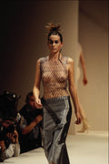 709006 Alexander McQueen, Light Silk Skirt With Mesh Top A4 Photo Print