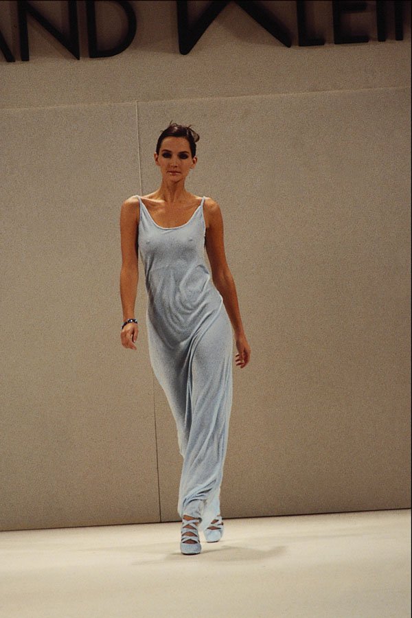 709027 Roland Klein, Blue Silk Dress A4 Photo Print