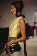 709031 Sonnetac Mulligan, Yellow And White Halter top With Skirt A4 Photo Print