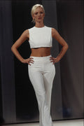 709043 Ally Capellino, White Short Top And Trousers A4 Photo Print