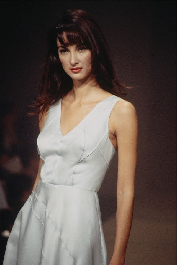 709053 Ben De Lisi, White Satin Dress A4 Photo Print