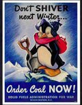 71 don't shiver next winter order coal penquin Advert A4 Photo Print