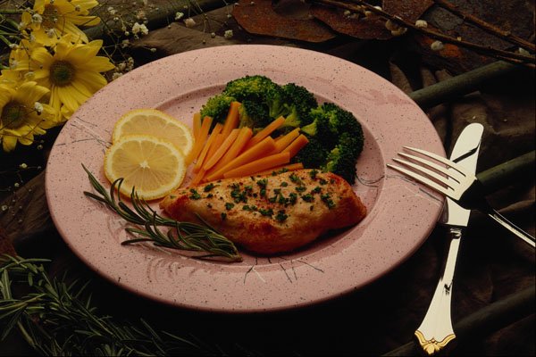 710018 Halibut Steak With Carrots A4 Photo Print