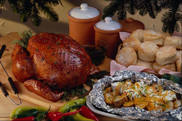 710020 Roast Turkey, Seasoned Potatoes A4 Photo Print