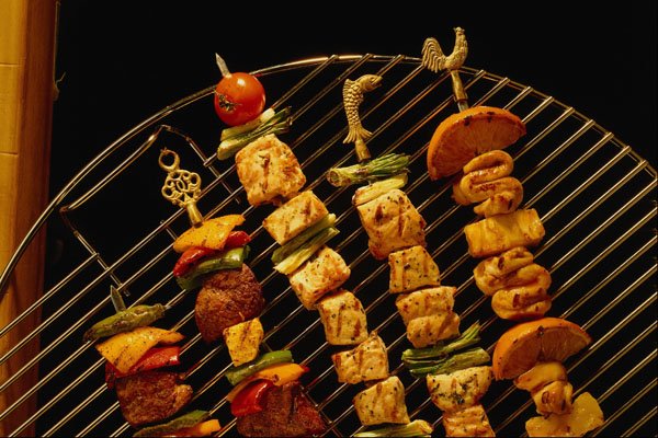 710022 Kebobs On Grill A4 Photo Print