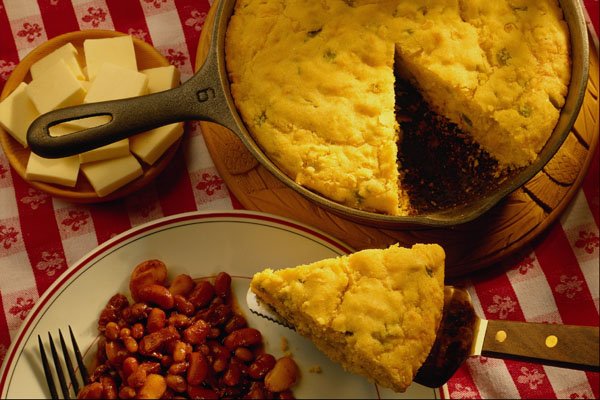 710044 Cornbread, Beans A4 Photo Print