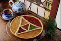 710045 Stained Glass Jam Tart A4 Photo Print