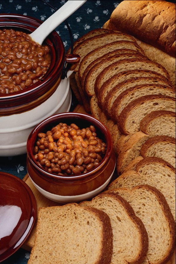 710069 Homemade Beans And Brown Bread A4 Photo Print