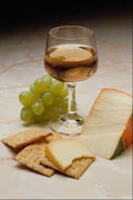 710082 Cheese, Crackers And Wine Glass A4 Photo Print