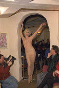 712022 Blonde Woman In Full length Dress A4 Photo Print