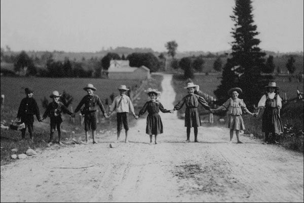 713084 Country School Children A4 Photo Print