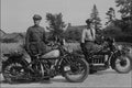 713093 O.P.P. 1934 Motorcycle Patrol A4 Photo Print