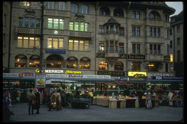 714007 Marketplatz In Basel, Switzerland A4 Photo Print