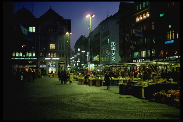 714008 Marketplatz In Basel, Switzerland A4 Photo Print