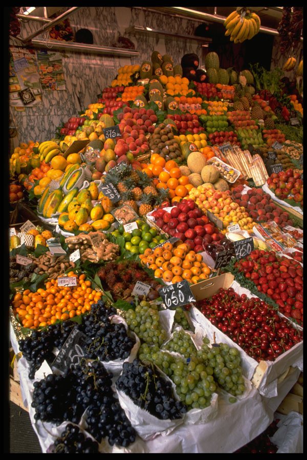 714024 Boqueria Market, Barcelona, Spain A4 Photo Print