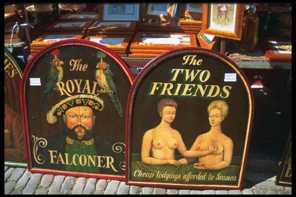 714029 Replica Pub And Lodging Signs, Portobello Road Market A4 Photo Print