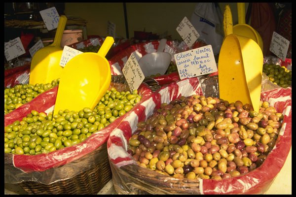 714044 Olives At Vaison Market, Provence, South Of France A4 Photo Print