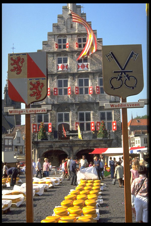 714058 Cheese Market And 15th Century Town Hall, Netherlands A4 Photo Print