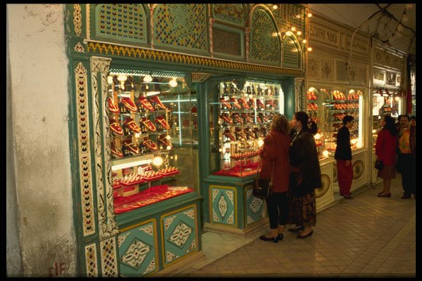 714065 Souk With Jewelry Shops, Arab Bazaar, Tunis, Tunisia A4 Photo Print